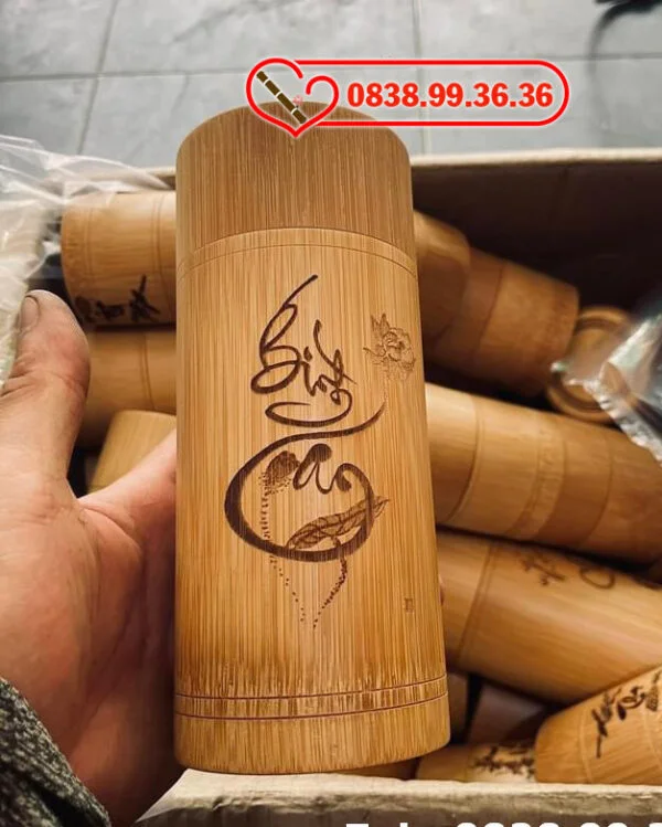 hộp đựng thuốc lào bằng gỗ - thiết kế thủ công mộc mạc sang trọng