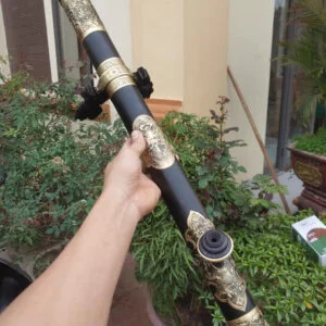 Điếu Cày Bọc Đồng Hoa Văn nổi 3D