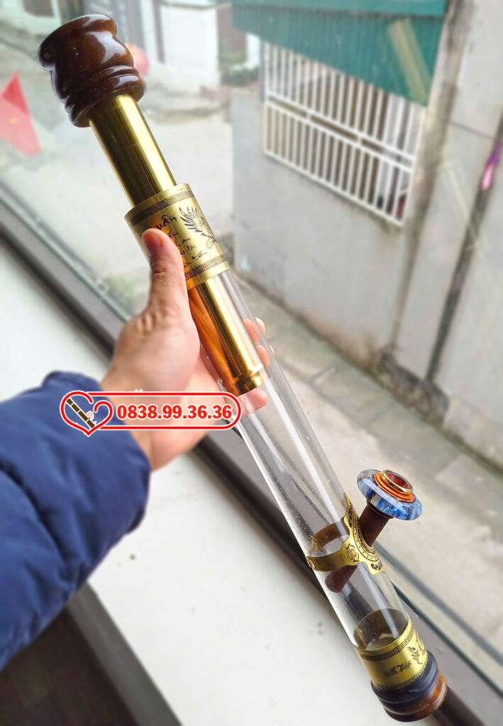 Điếu Cày Nhựa Trong Suốt Rút Chống Đổ Nước